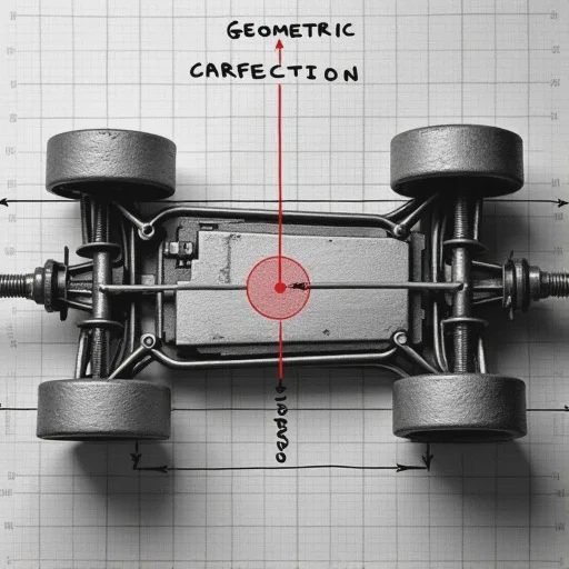 suspension geometry diagram showing track bar and drag link angle mismatch causing bump steer