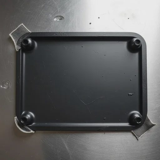 cheap ebay snorkel showing thin plastic construction and warped fender plate before installation