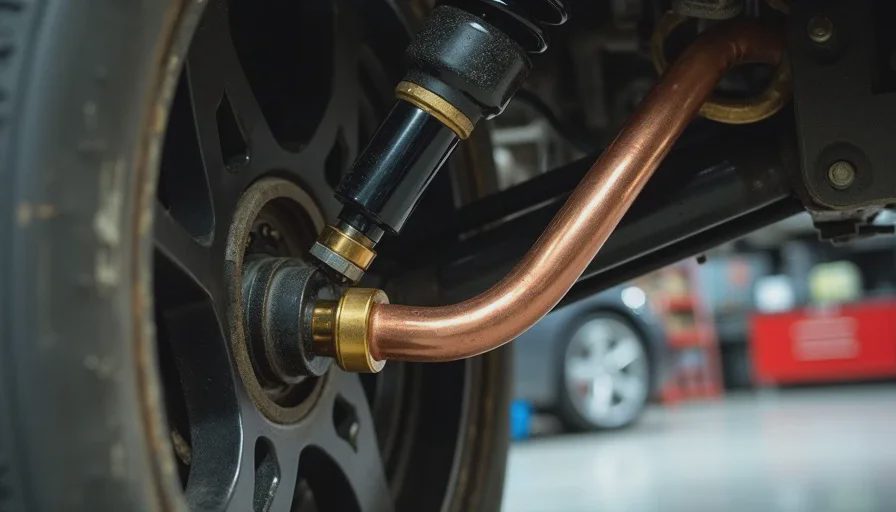 copper nickel brake lines installed on wj grand cherokee showing corrosion resistance upgrade