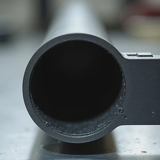 ebay snorkel cut in half showing 1.5mm wall thickness and rough internal molding defects
