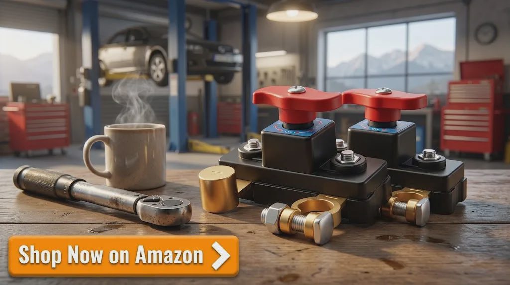 battery disconnect switch on shop bench for truck parasitic drain control